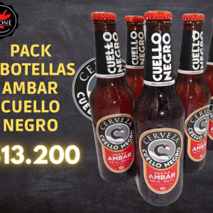 PACK CUELLO NEGRO 6 AMBAR